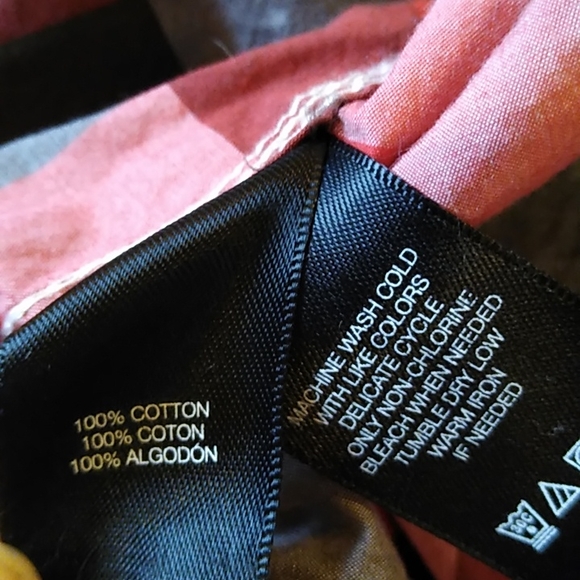 Kenneth Cole Men's Button Down Casual Long Sleeve Shirt. Grays & Reds Sz S - Picture 9 of 11